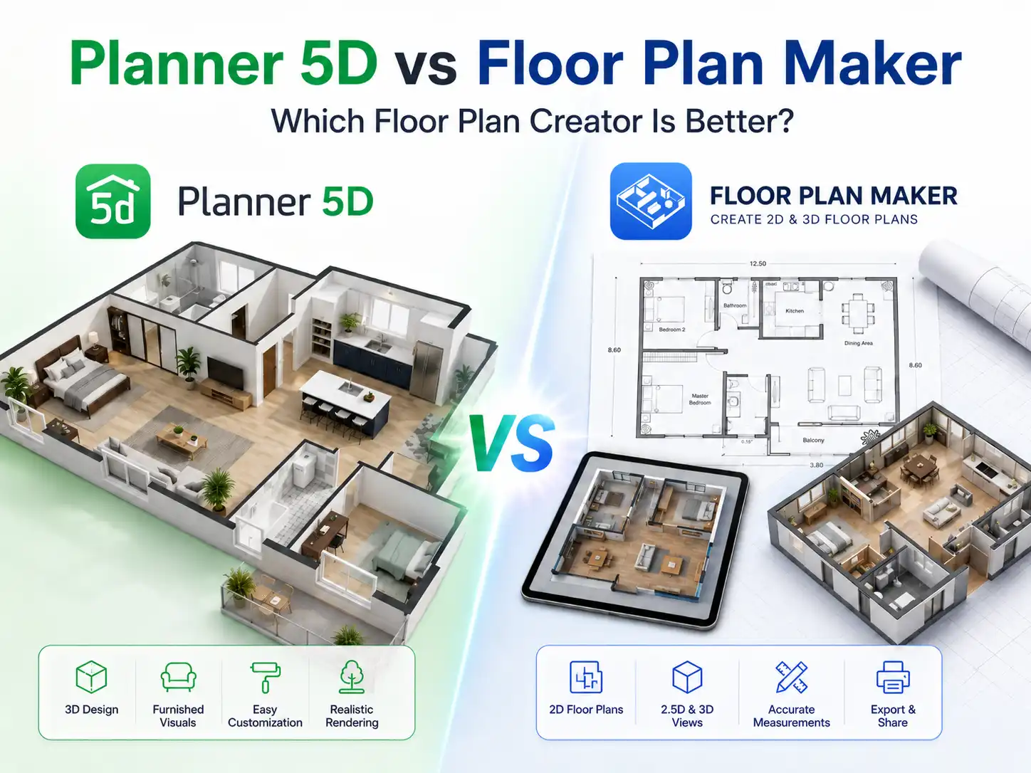 Planner 5D vs Floor Plan Maker: Which Floor Plan Creator Is Better?
