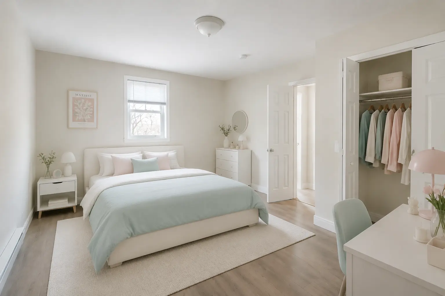 Korean minimalist style bedroom