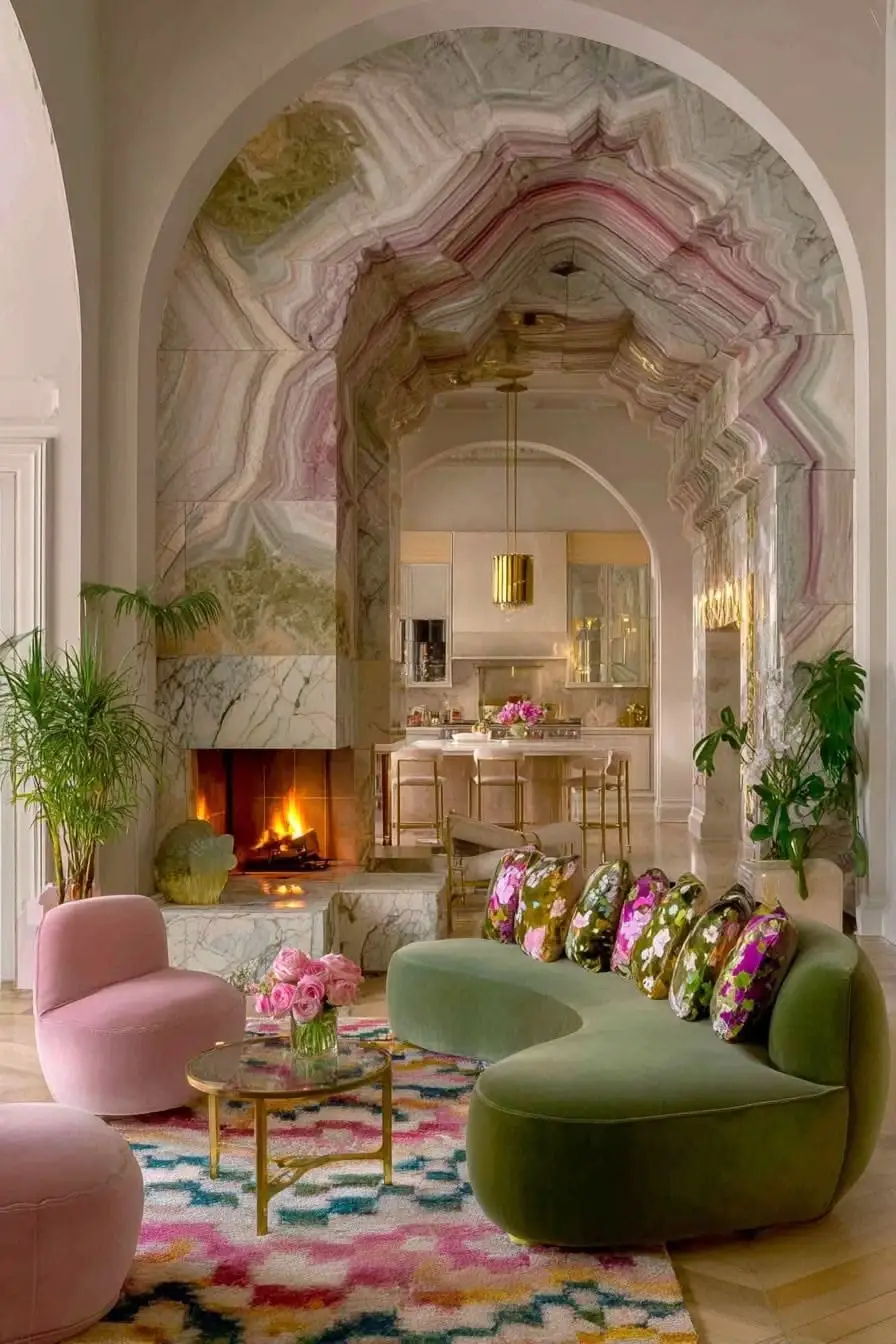 velvet palace style Living Room