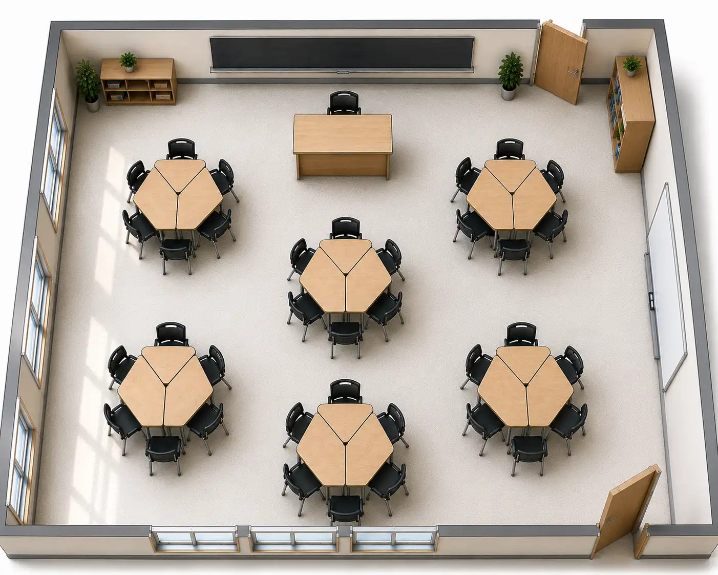 Group Pods Classroom Layout