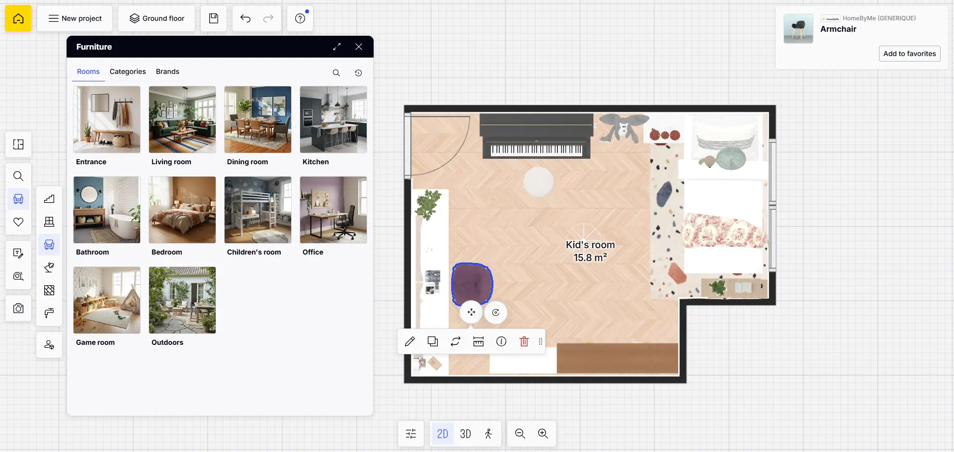 editing room layout by homebyme