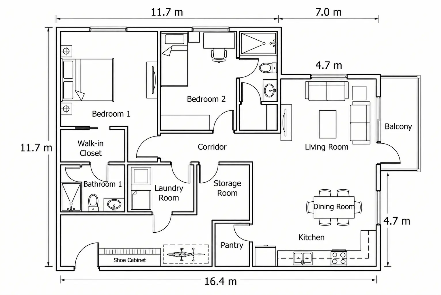 house floor plan after floor plan maker editor