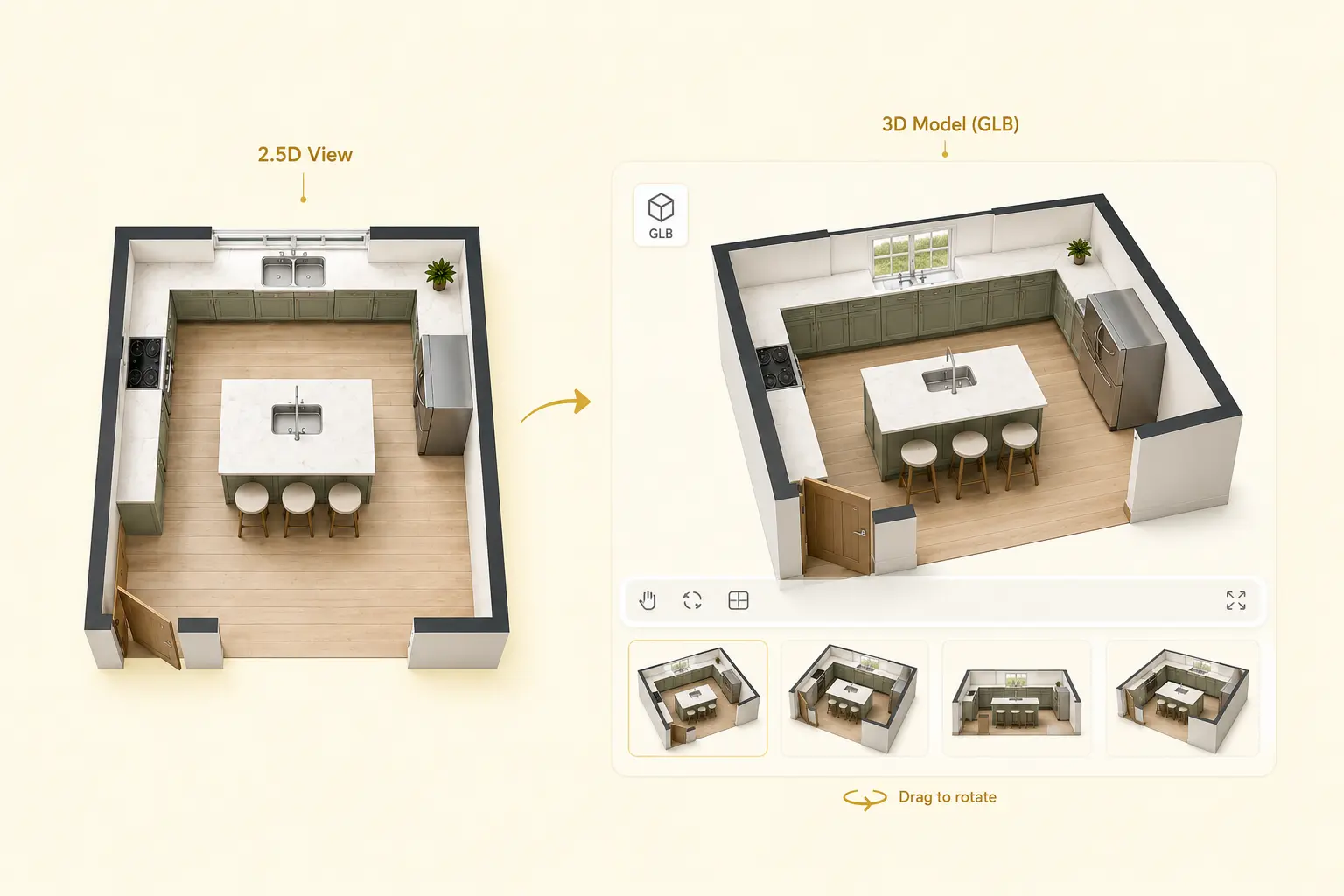 View Your Kitchen in 3D