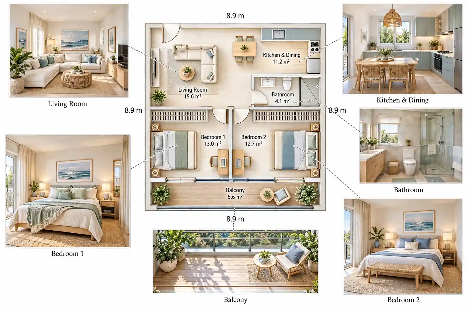 Floor Plan Maker coastal style apartment