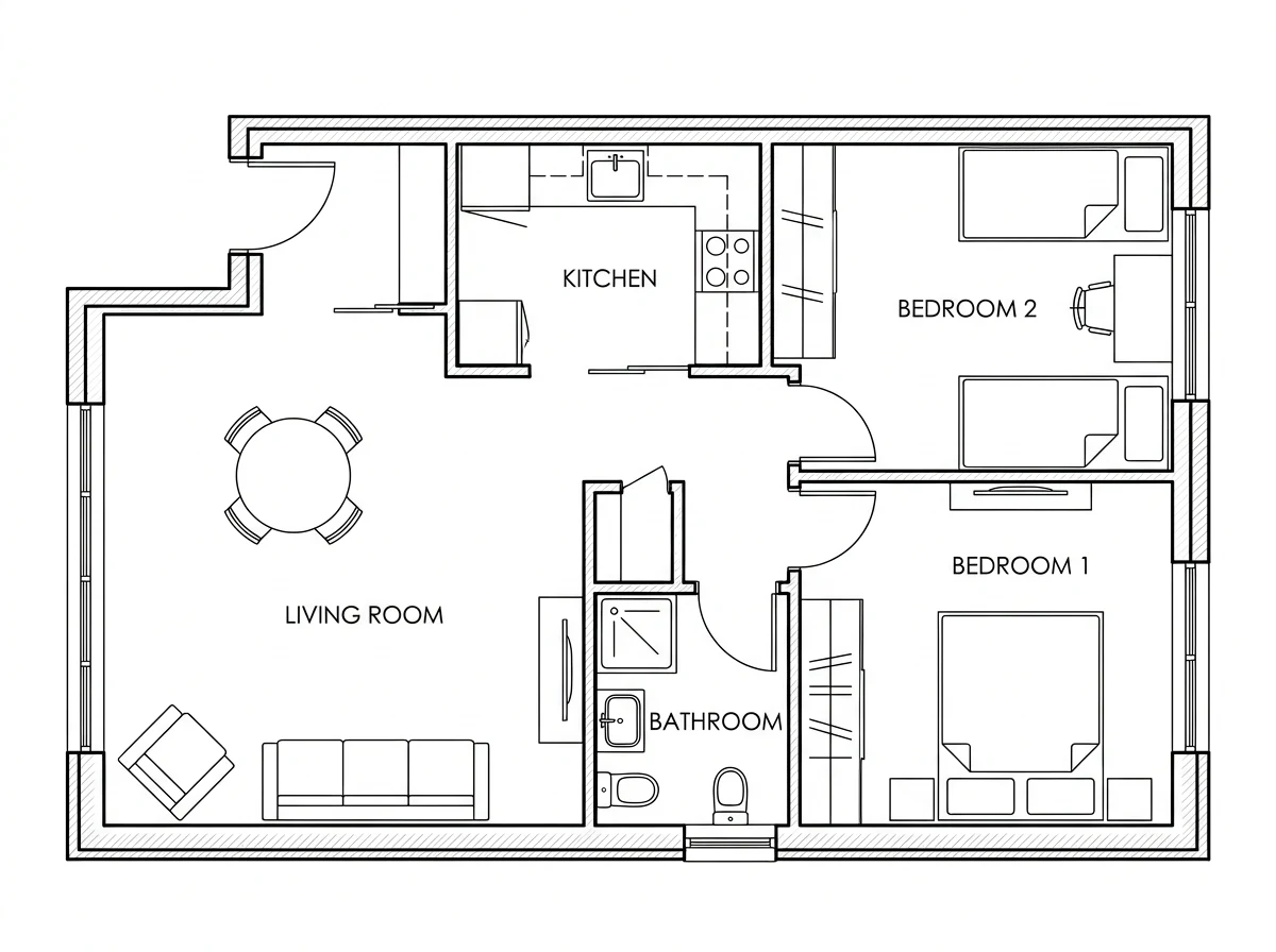Custom room floor plan design