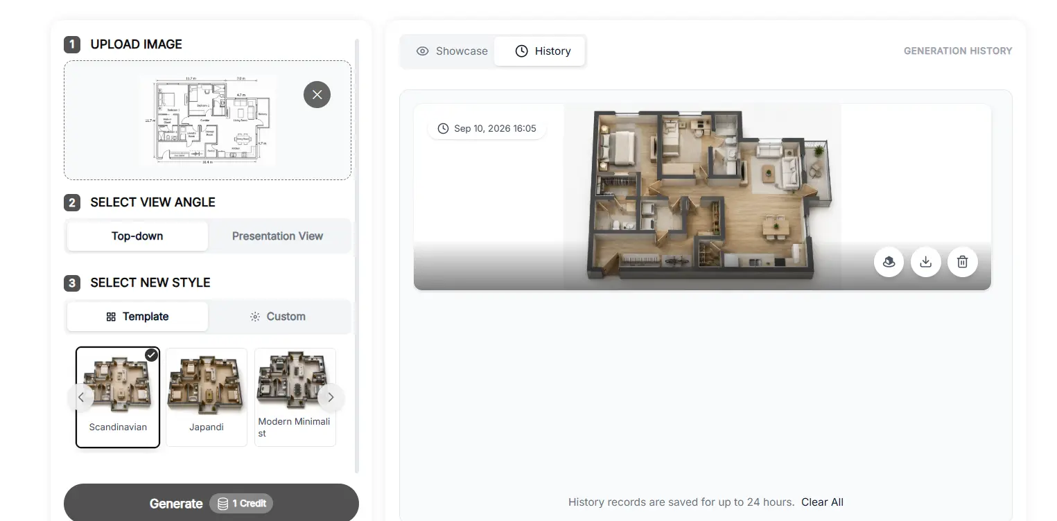 floor plan top view