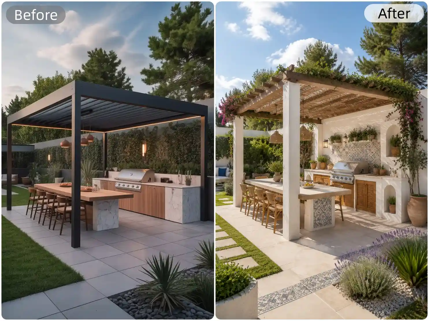 redesign outdoor kitchen