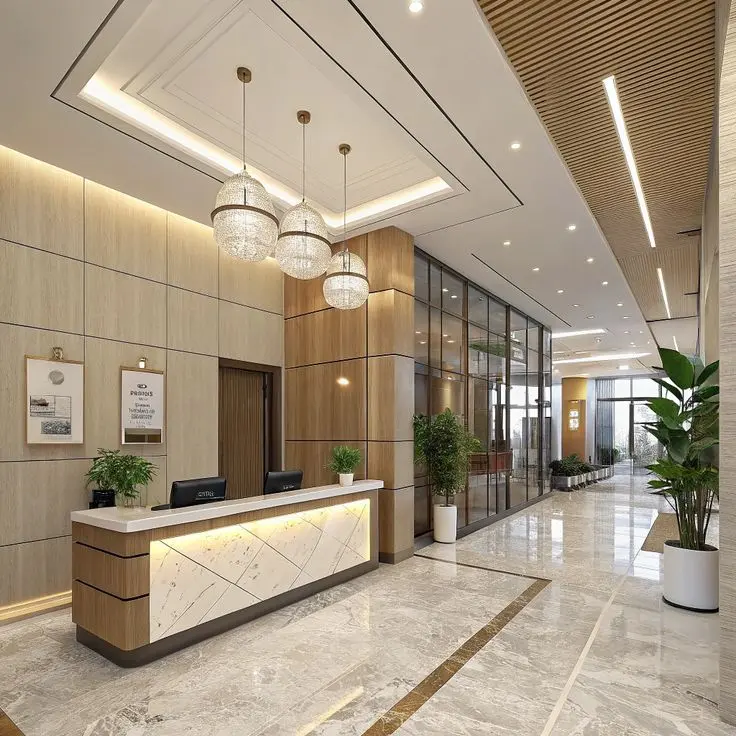 Modern Minimalist Hotel Lobby_before