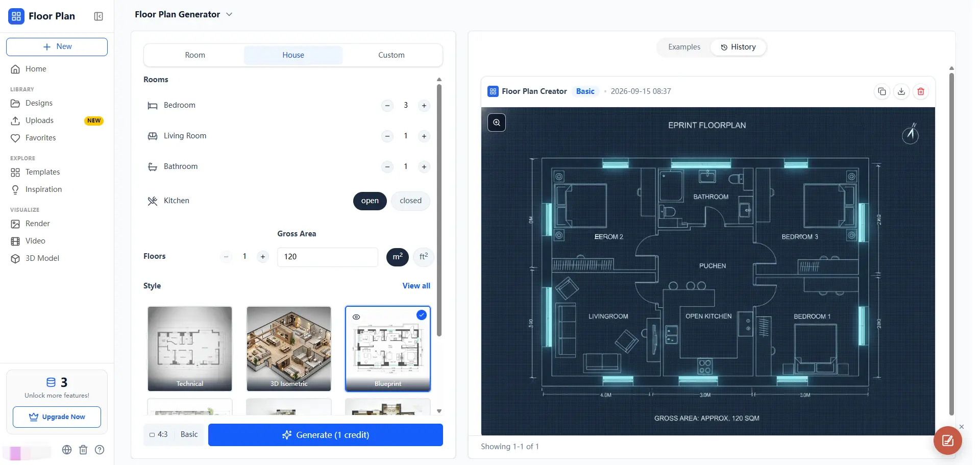 Floor Plan AI floor plan example