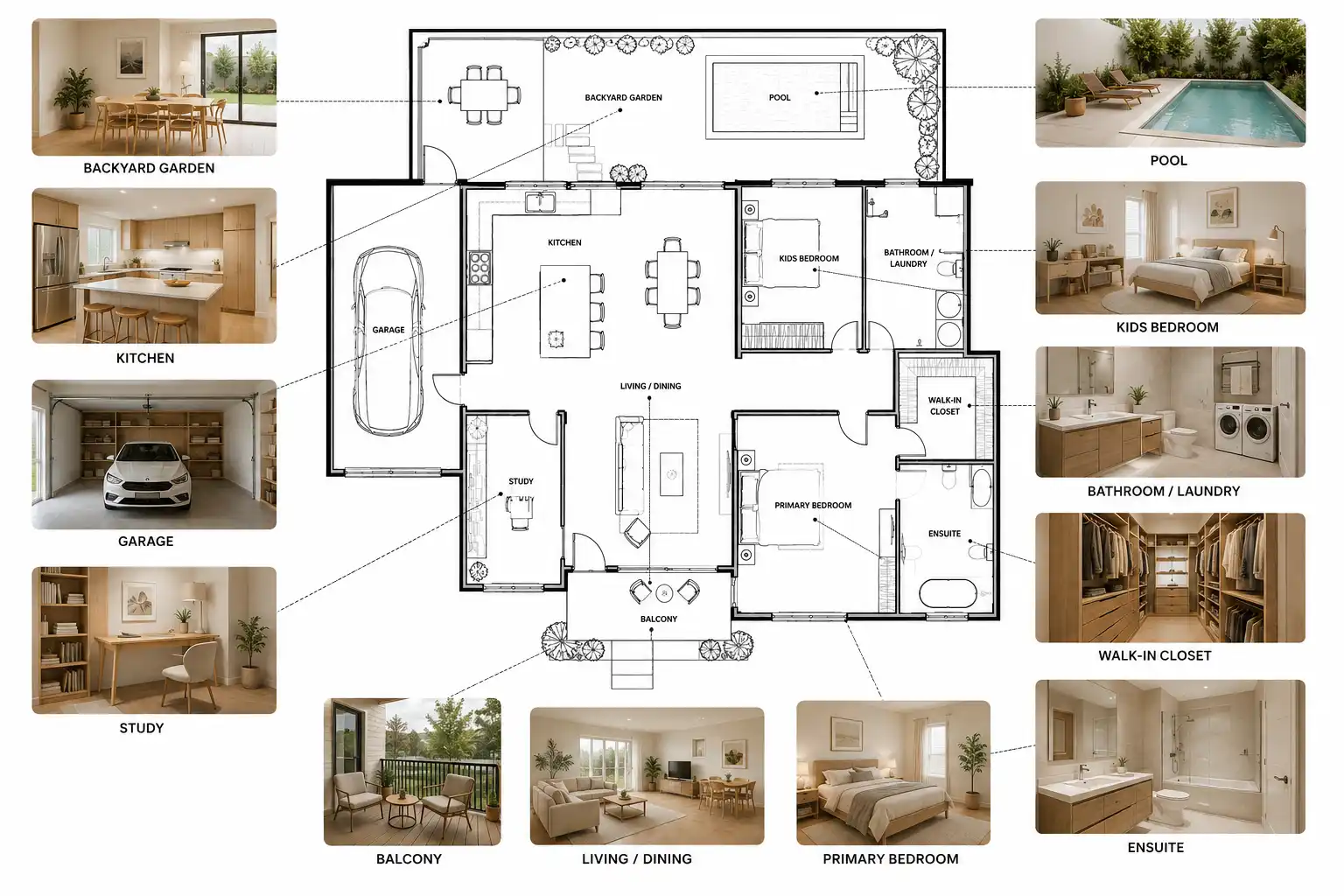 Presentation Views With Real Room Photos