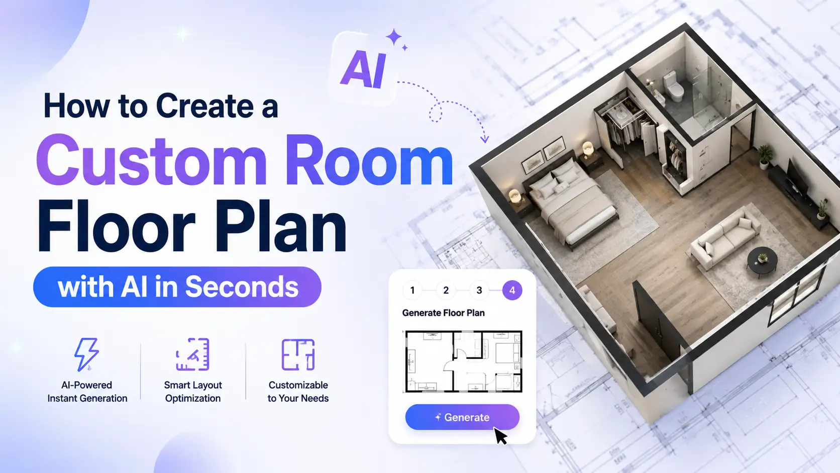 Create custom room floor plan with AI online