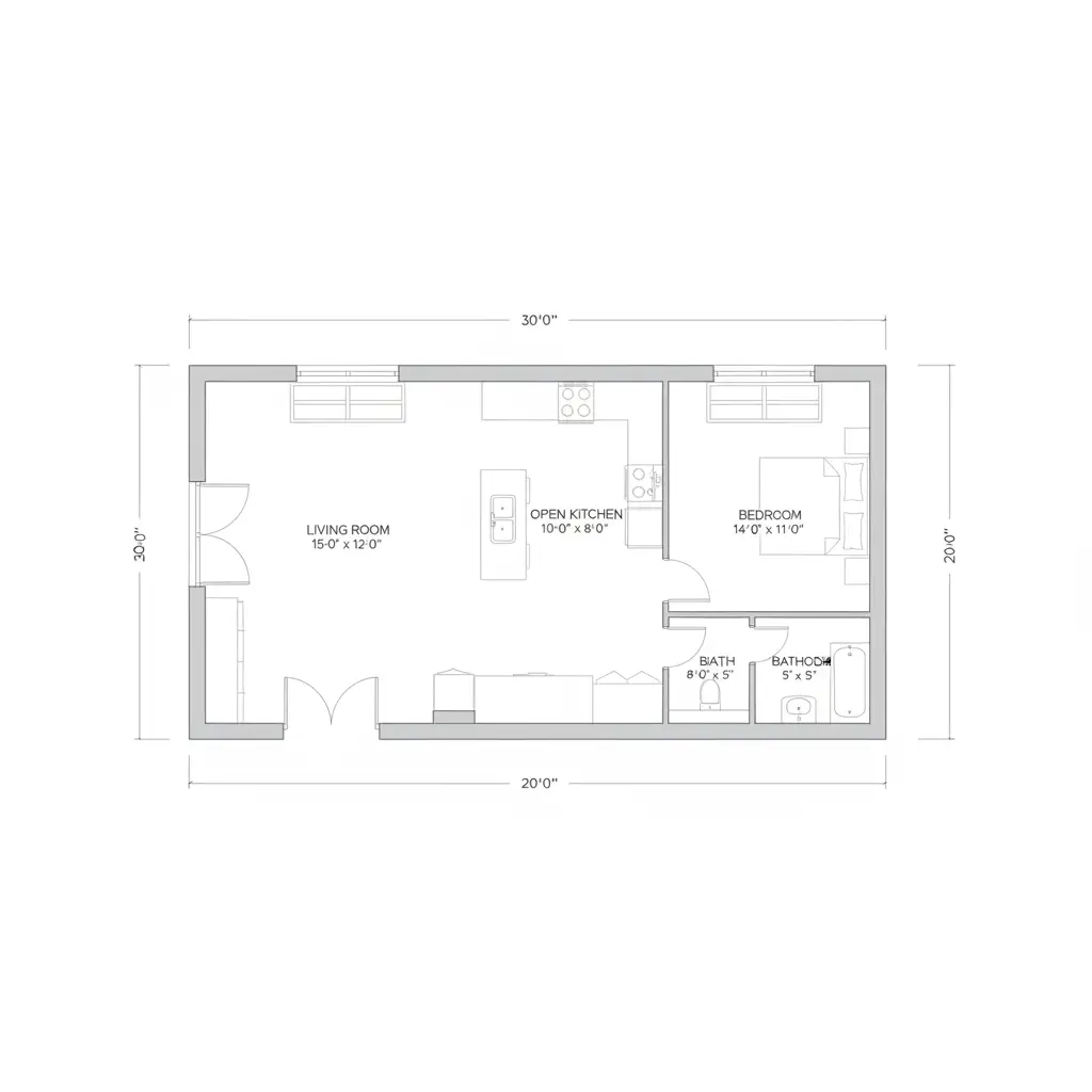 floor plan ai 2d result