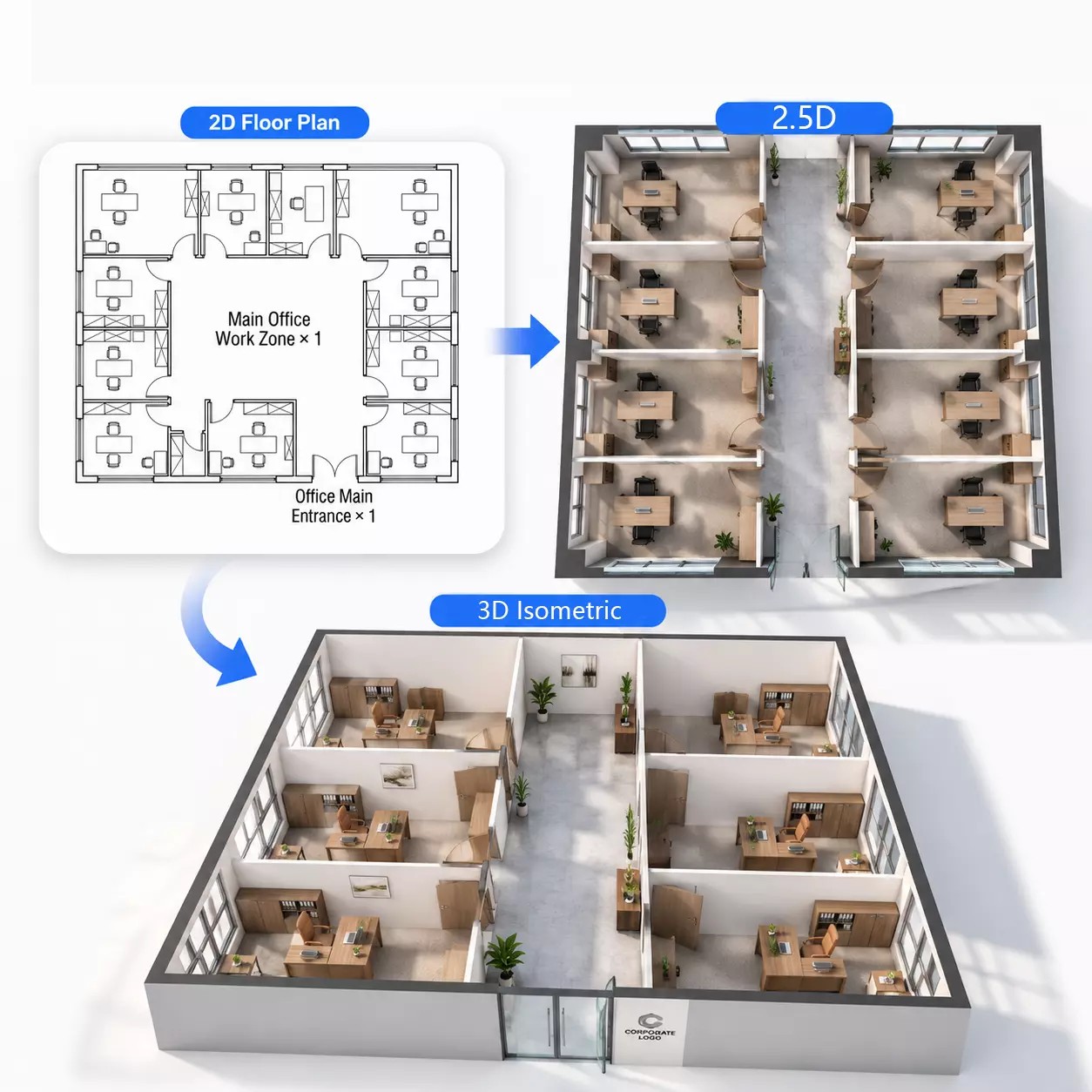 Create Office Floor Plans with AI and Smart Templates