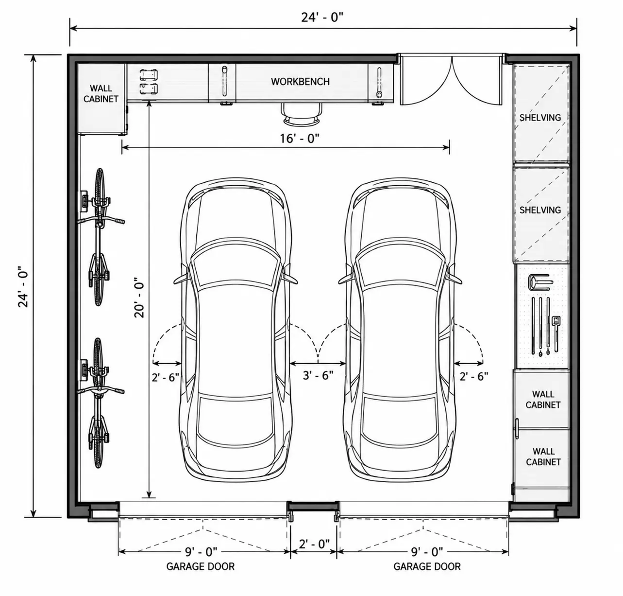 garage floor plan after editing