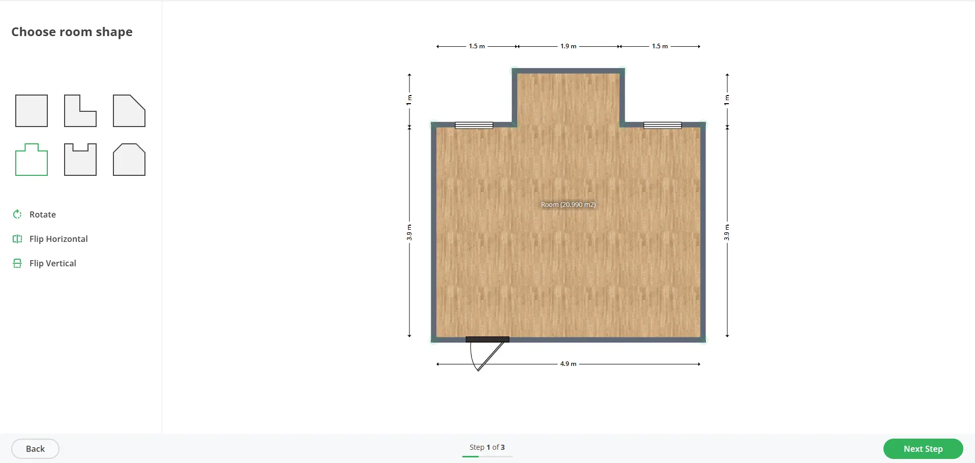 Maket AI floor plan example