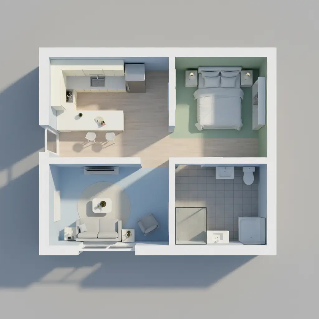 floor plan ai 2.5d result