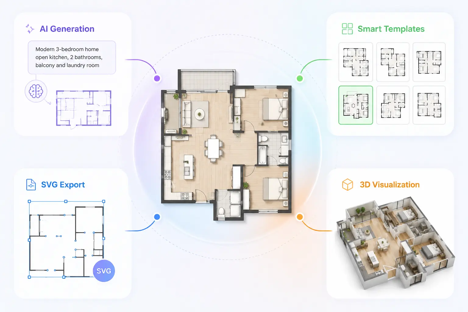Design, Edit, and Visualize Floor Plans with AI