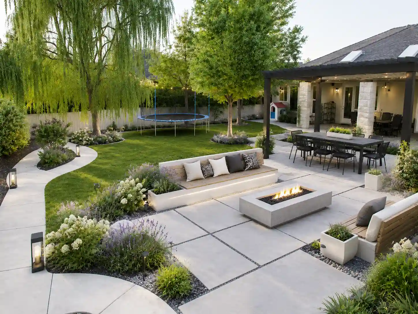 Contemporary Outdoor Backyard