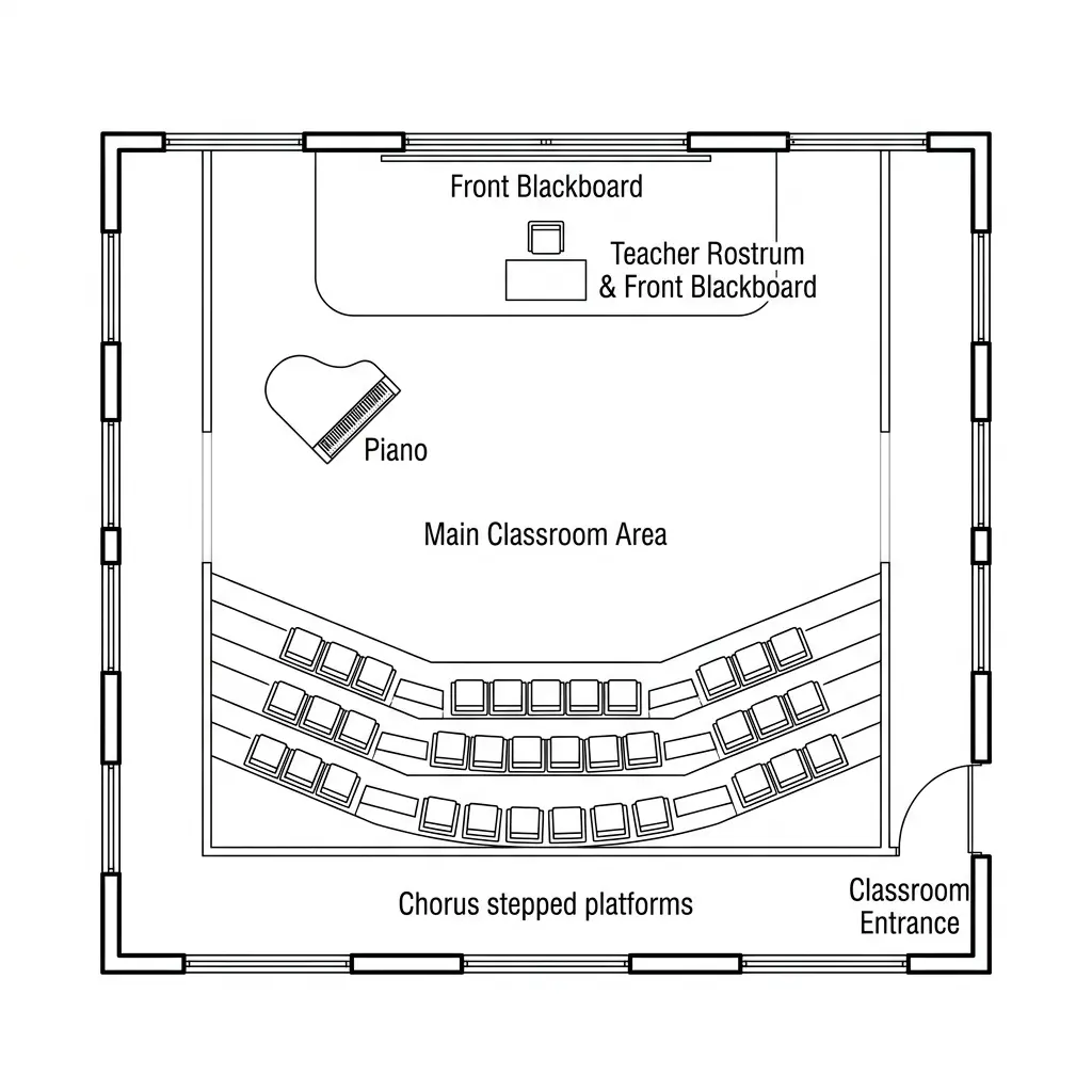 Music & Chorus Classroom Floor Plan