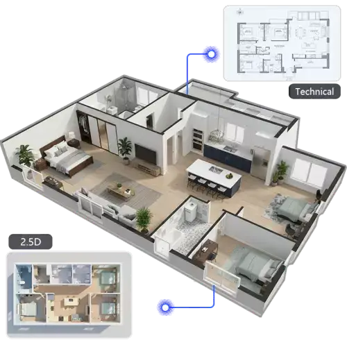 floor plan maker 2.5d result