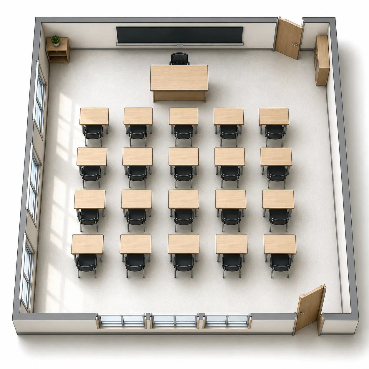 Rows Classroom Layout