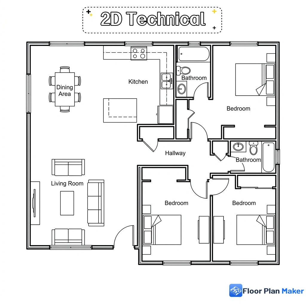 2D Technical - Floor Plan Maker