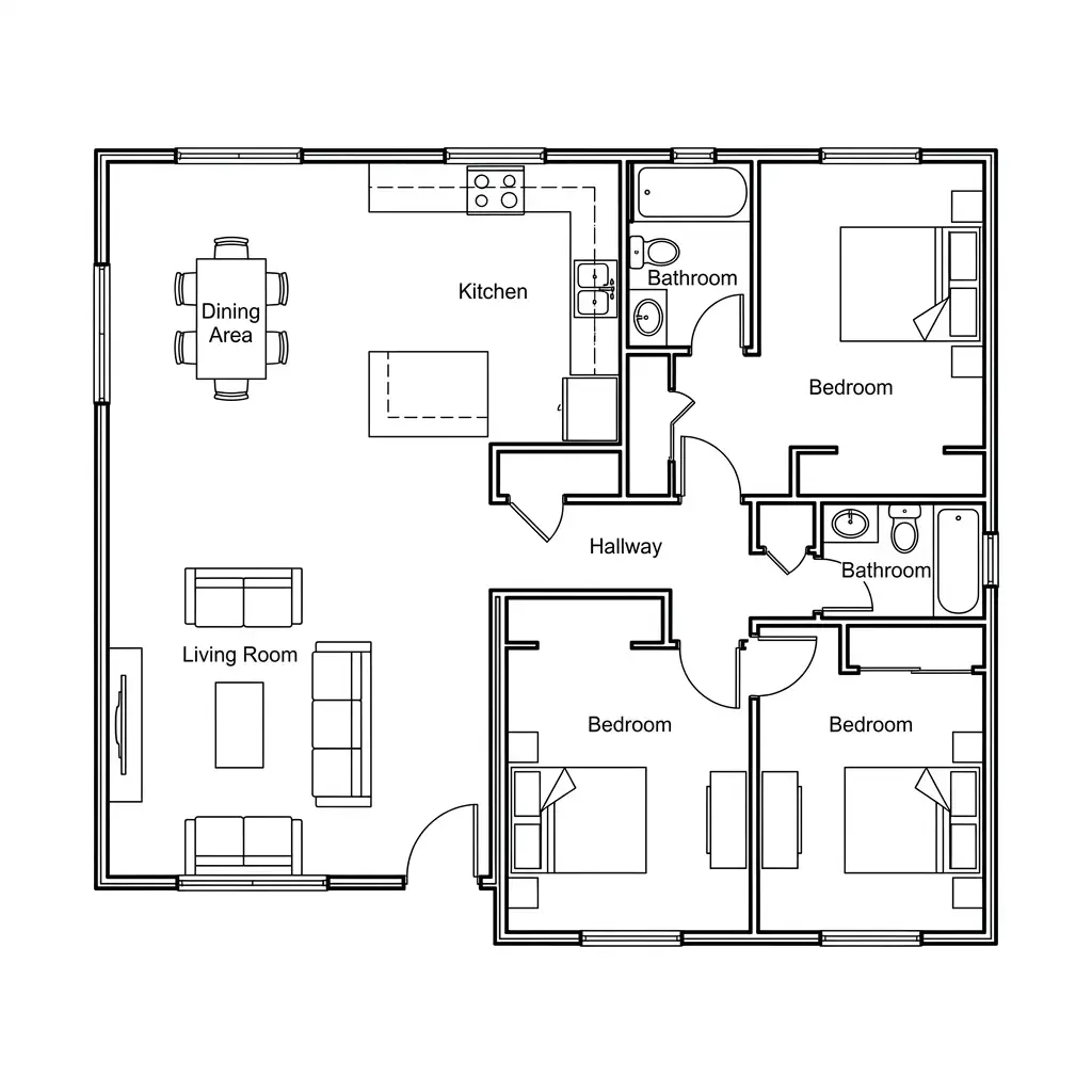 2D Room Floor Plan