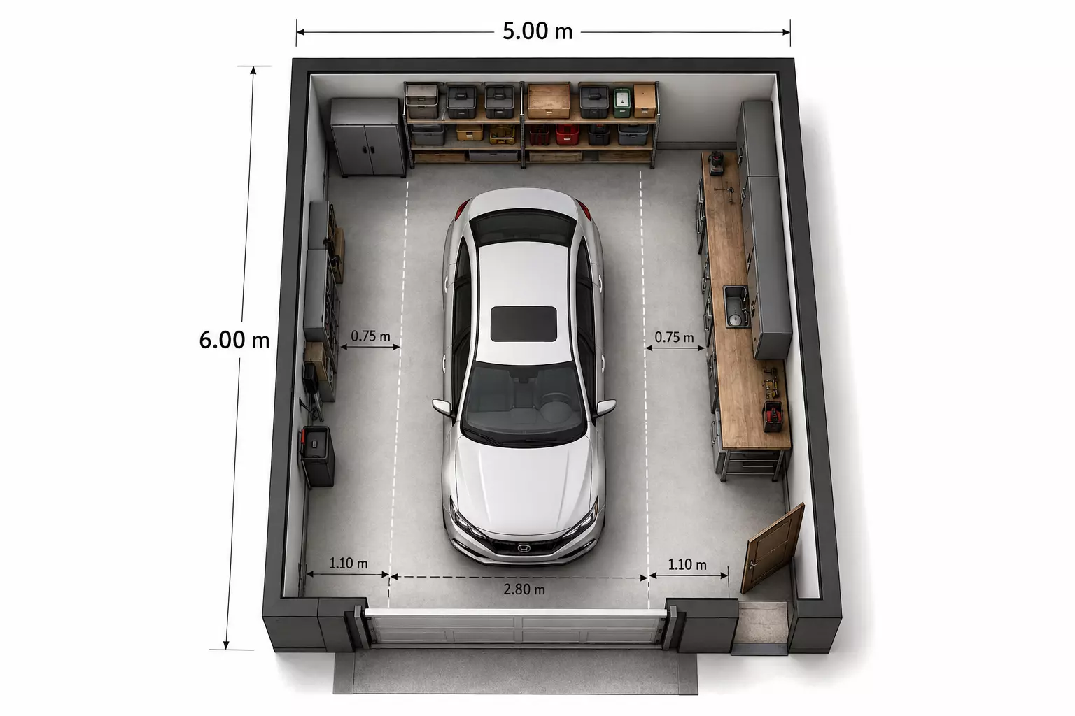 30㎡ One Car Garage