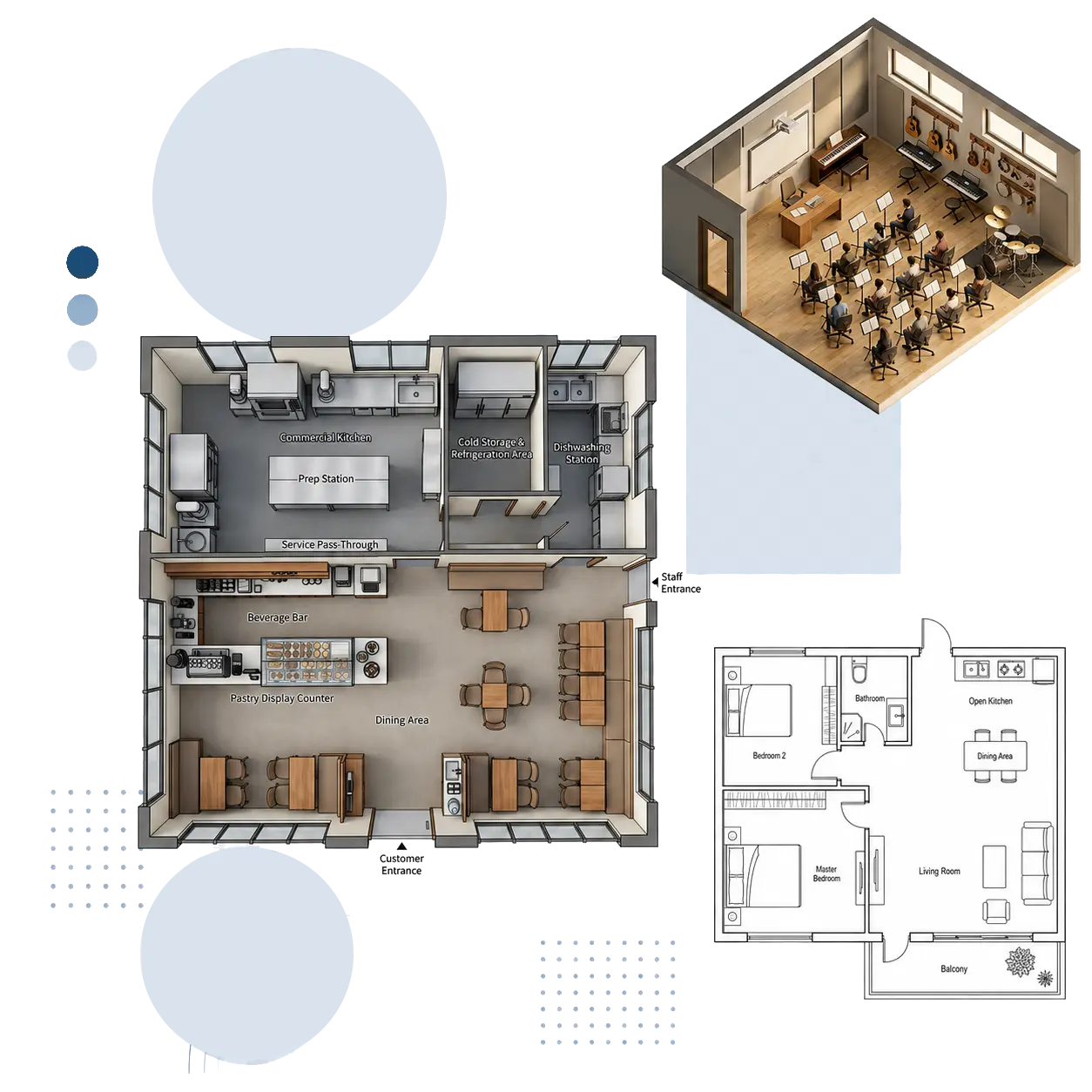 2D 2.5D 3D floor plan