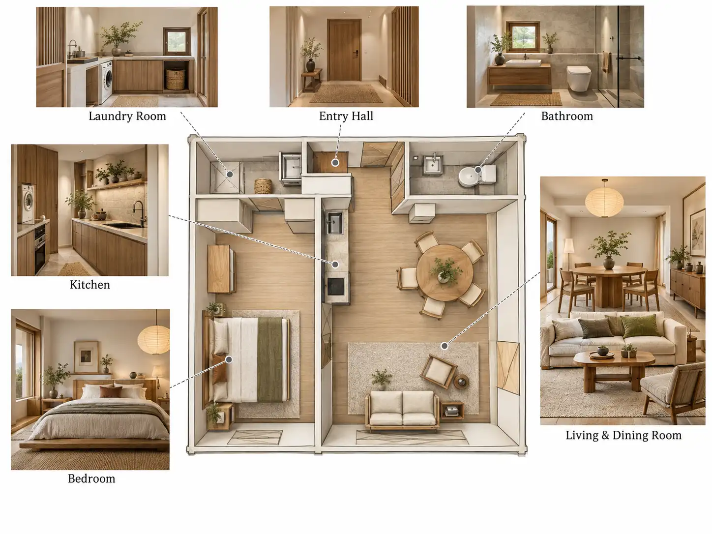 Janpandi Style photorealistic interior Rendering