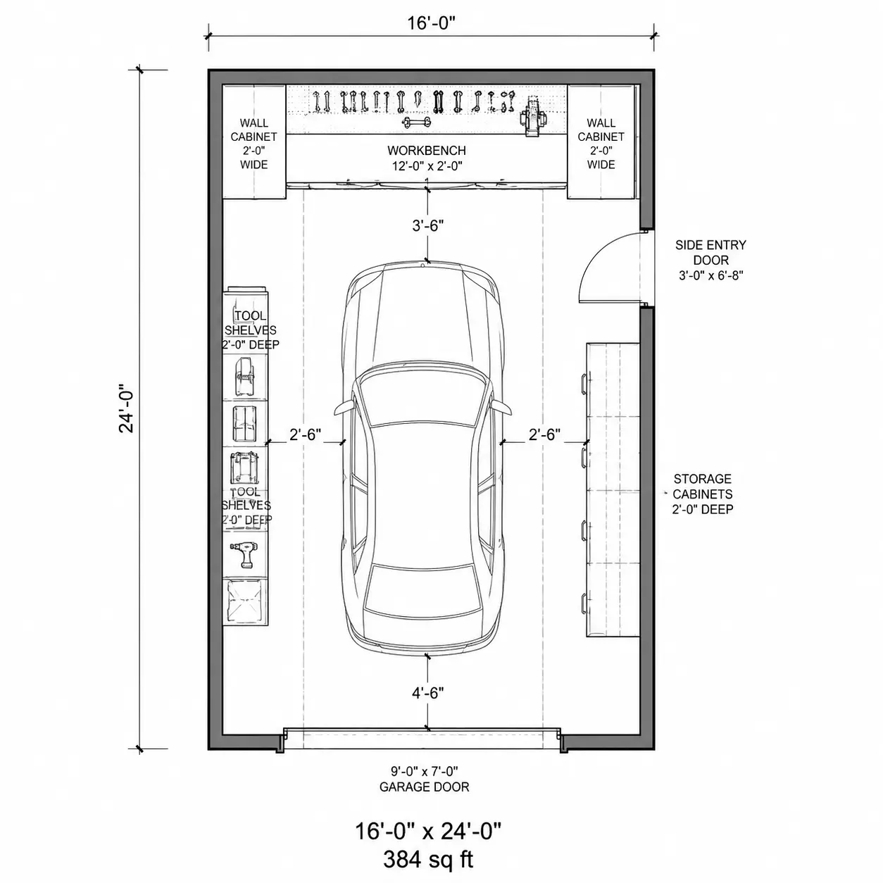 Detached Garage Floor Plan