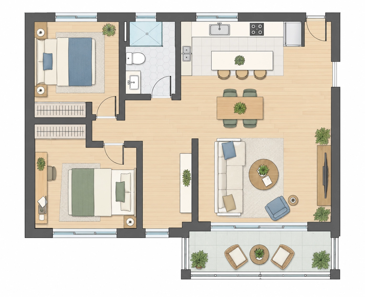 Furnished 2D
