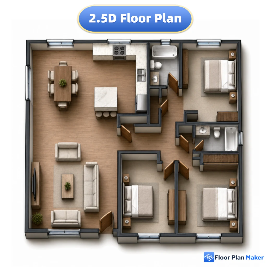 2.5D - Floor Plan Maker