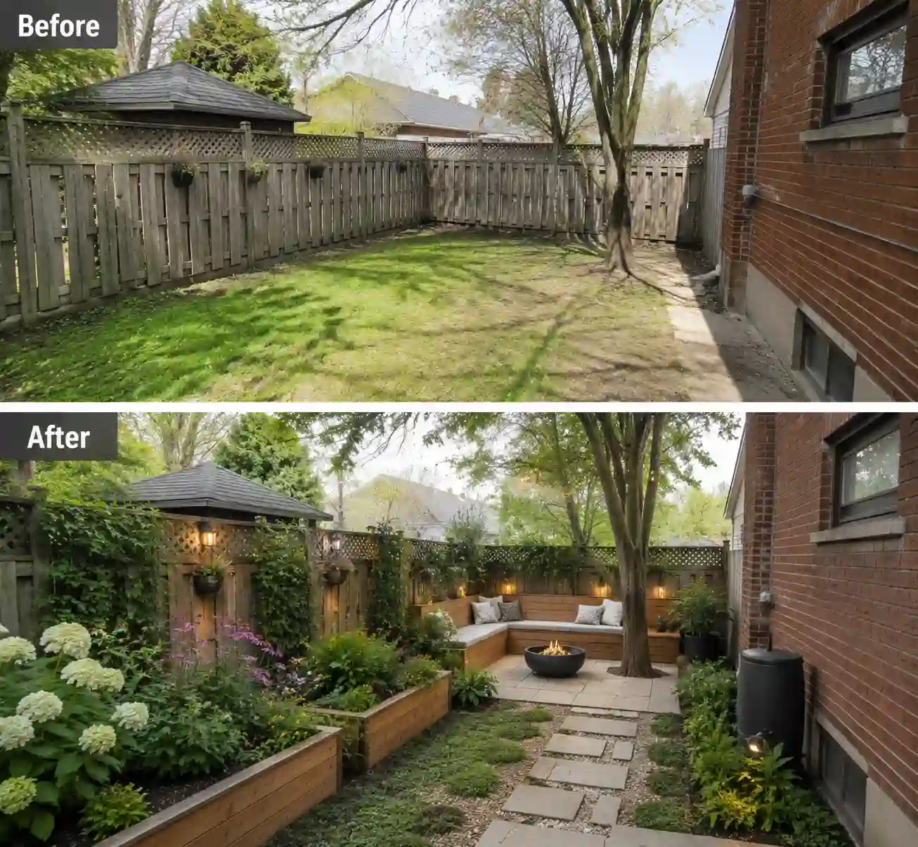 Small Backyard Garden Makeover