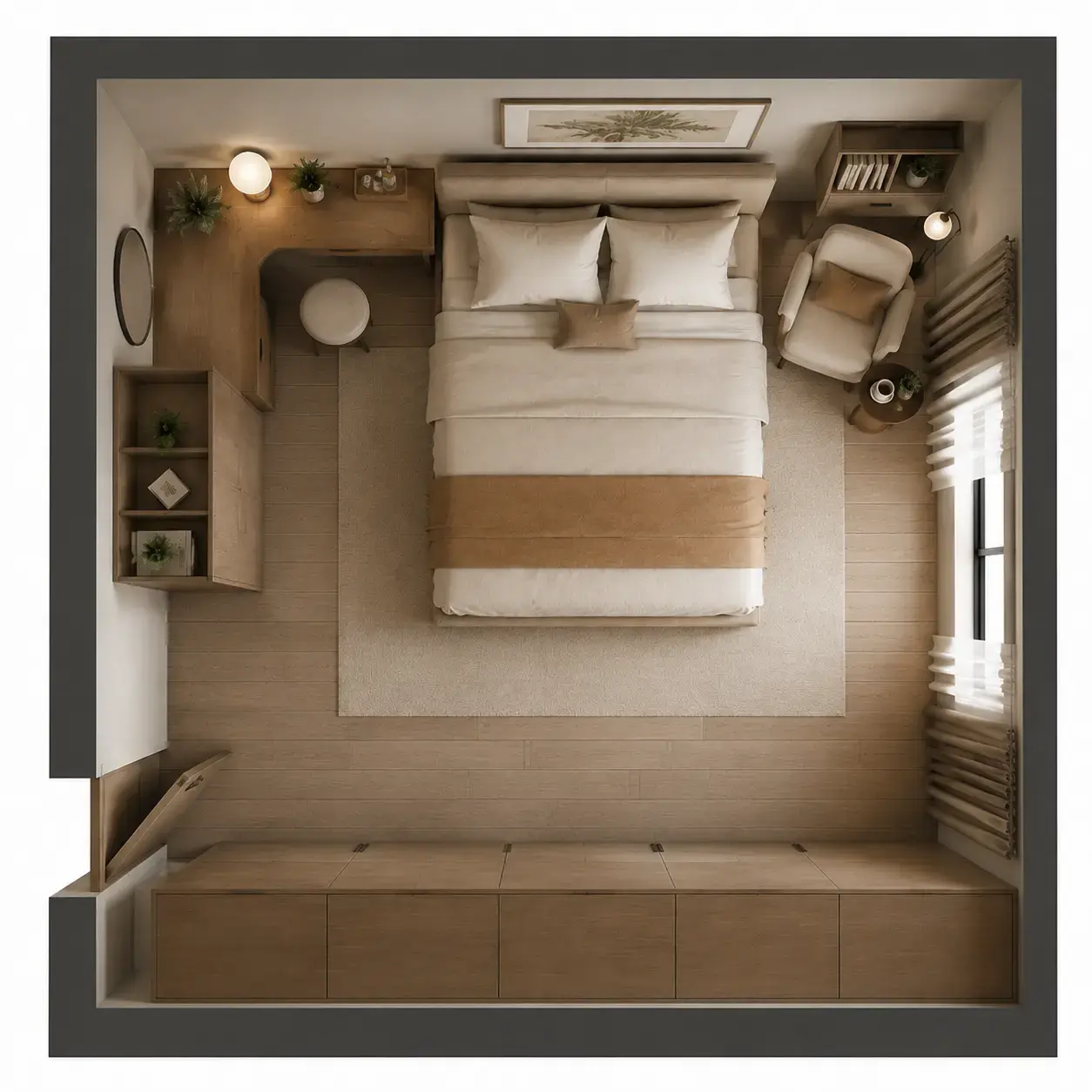 bedroom after Furniture Arrangement