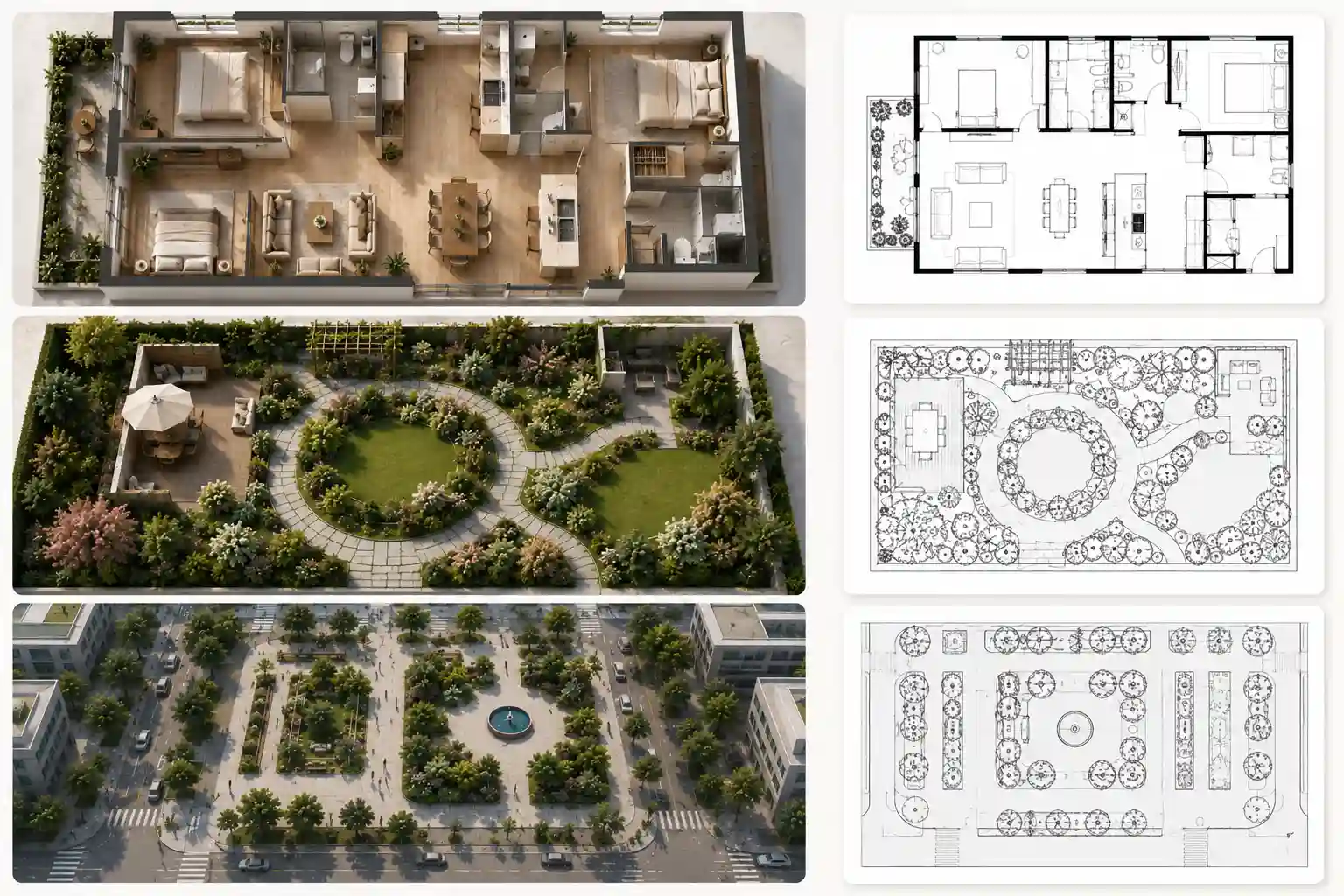 Render Homes, Gardens, and More Spaces