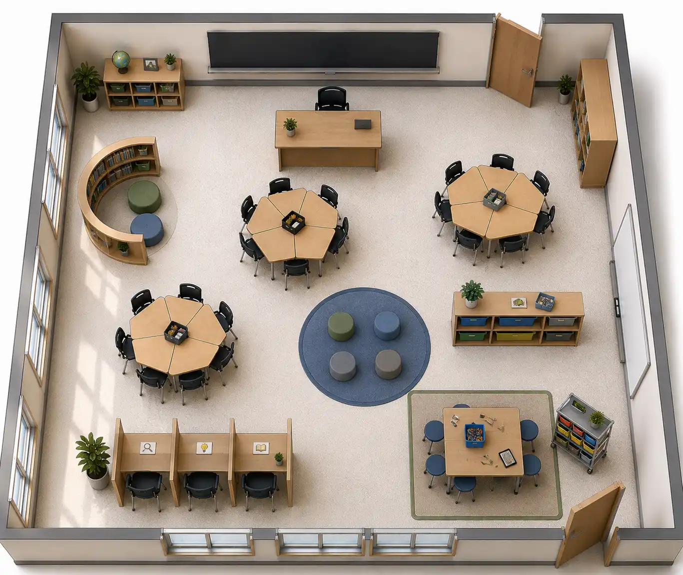 Learning Stations Classroom Layout