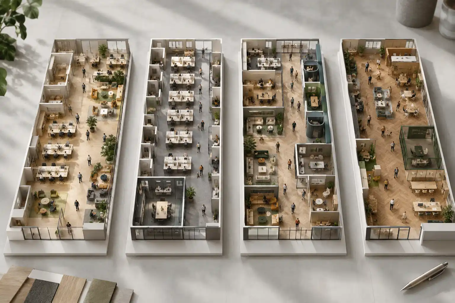 Classify and Compare Office Layout Styles