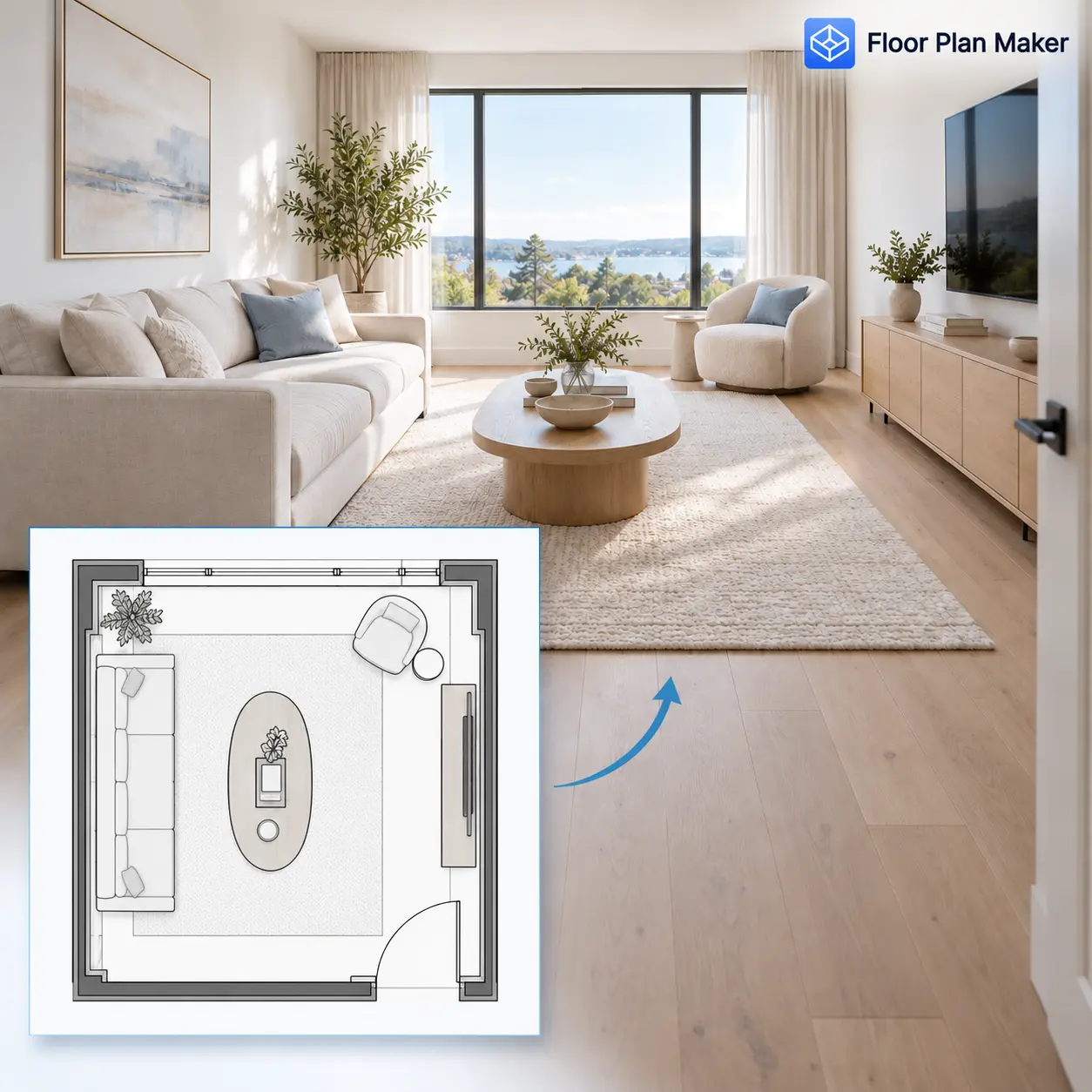 Floor Plan to Realistic Render