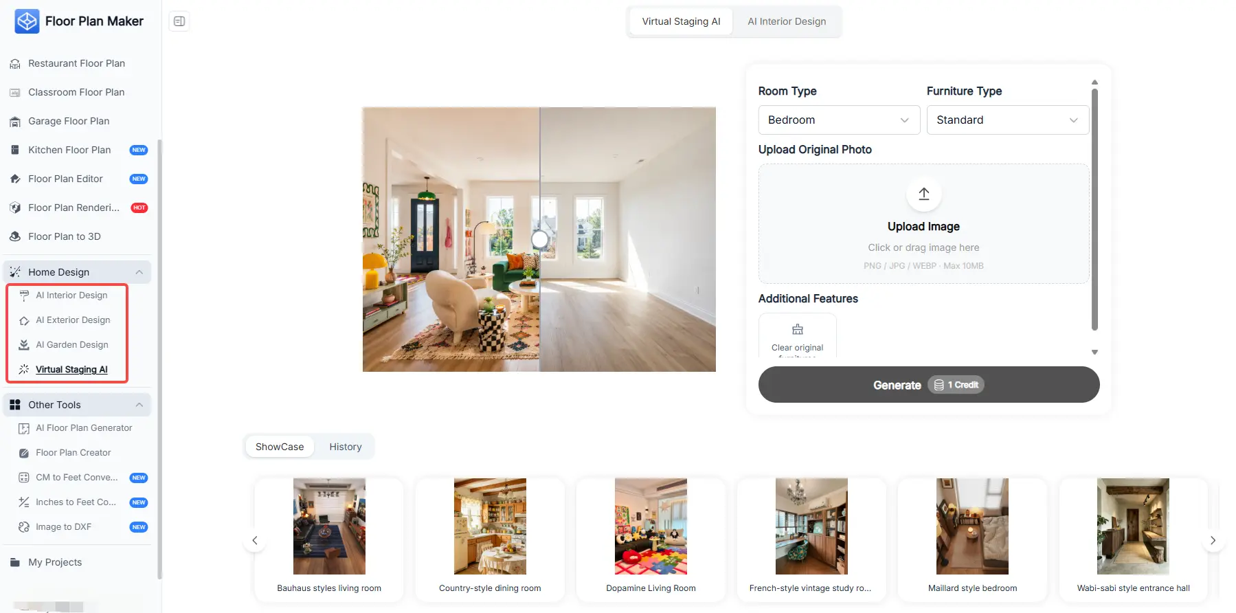 floor plan maker virtual staging ai