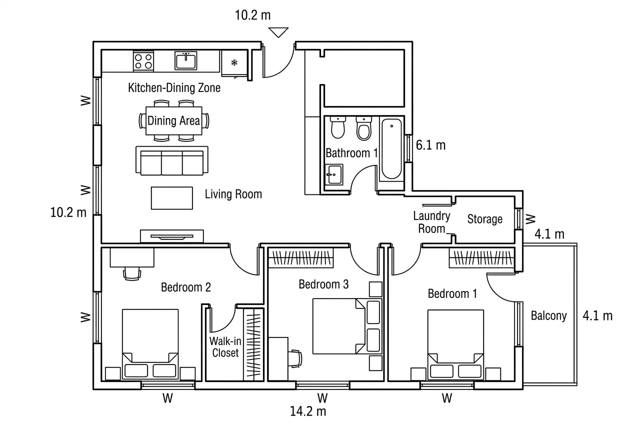 Floor Plan Maker ai floor plan example