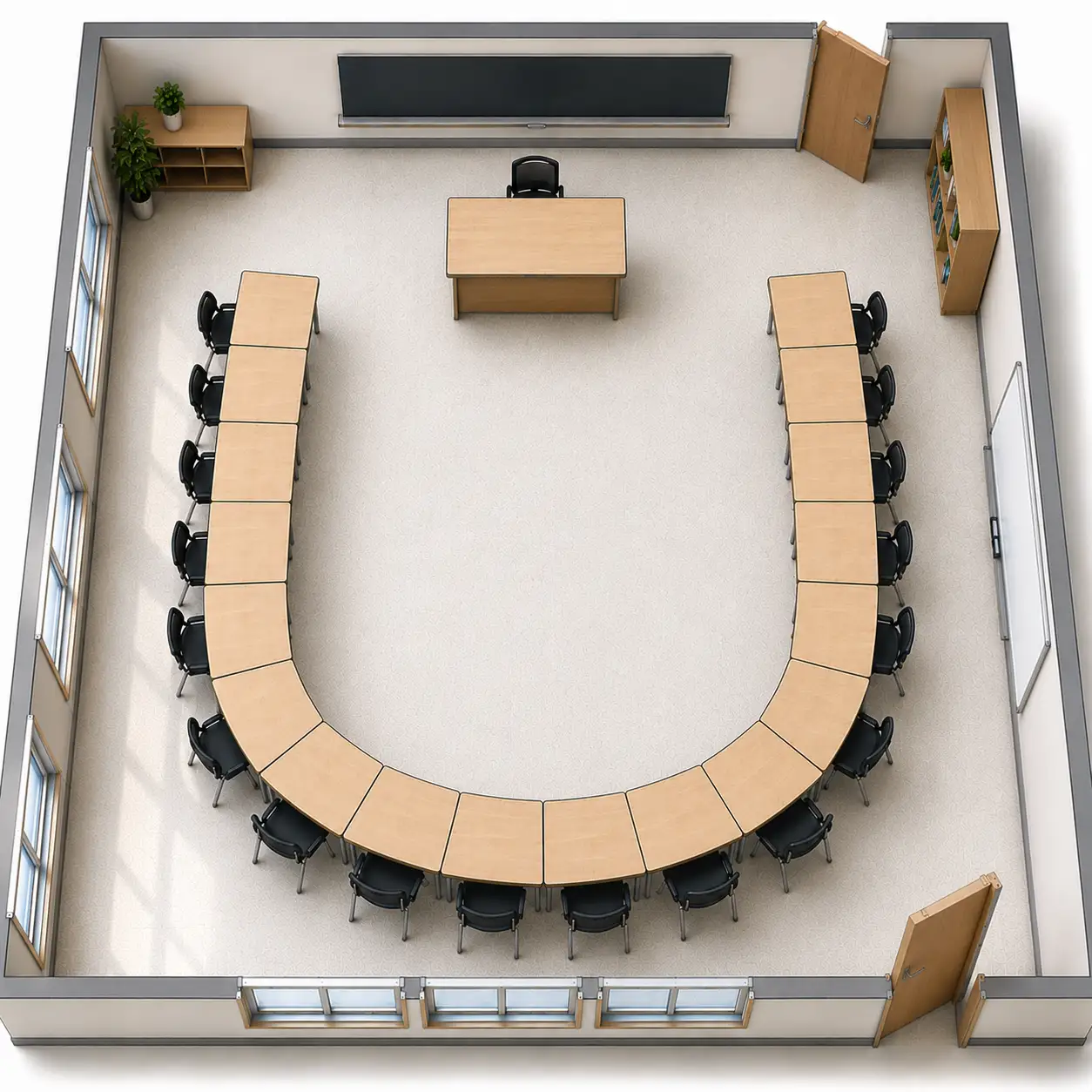 Horseshoe Classroom Layout