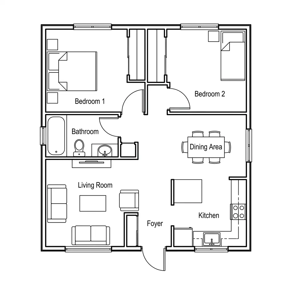 Generated floor plan result