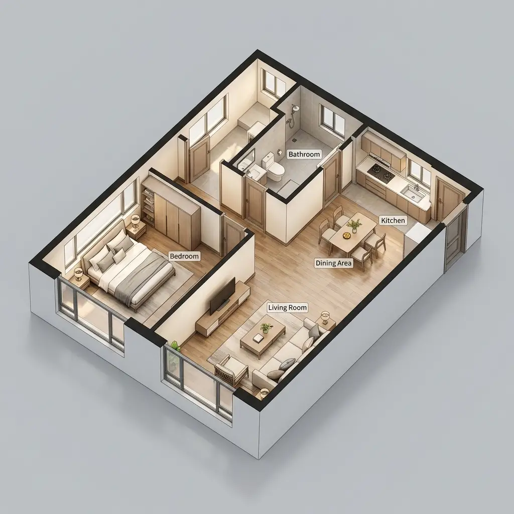 floor plan maker 3d result