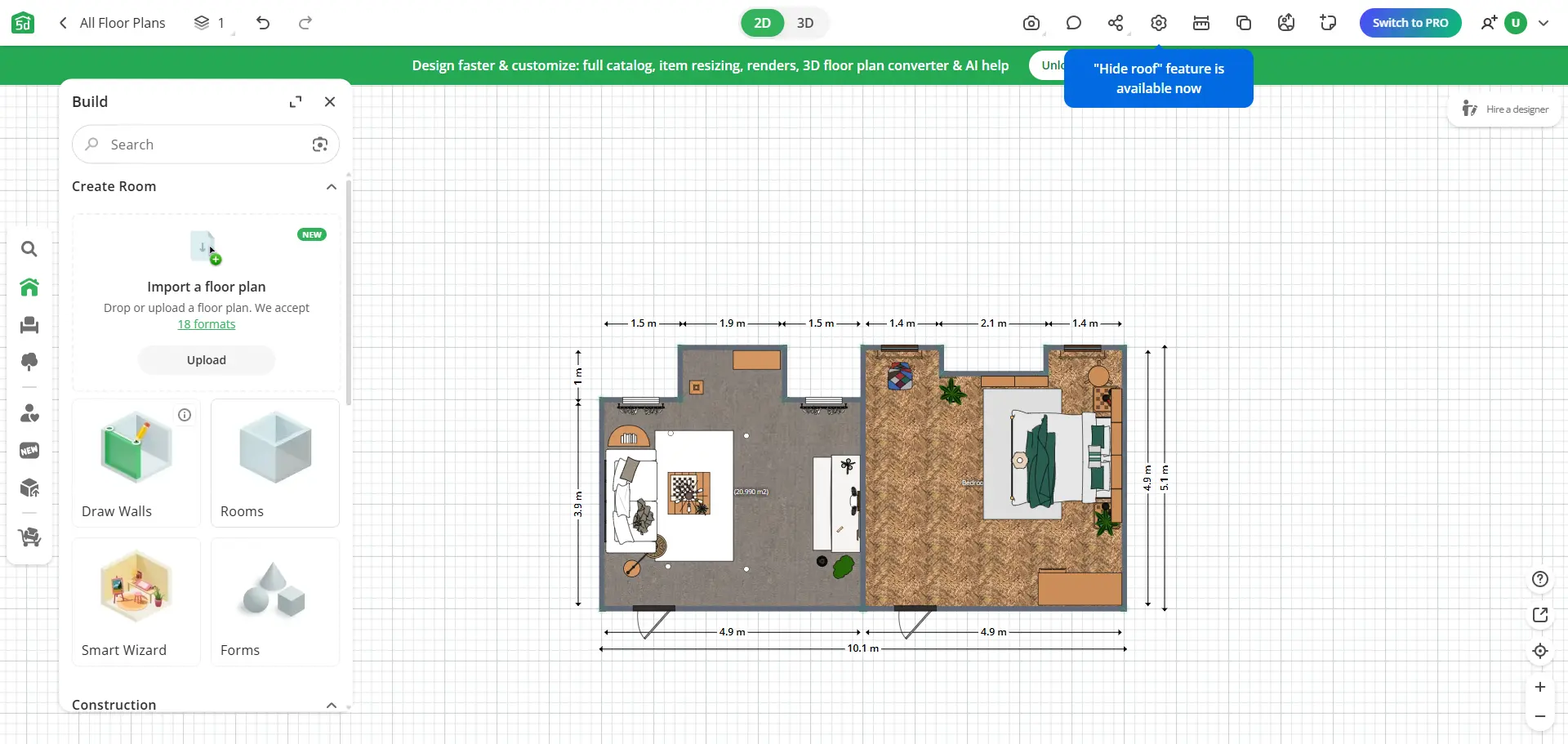Maket AI floor plan example