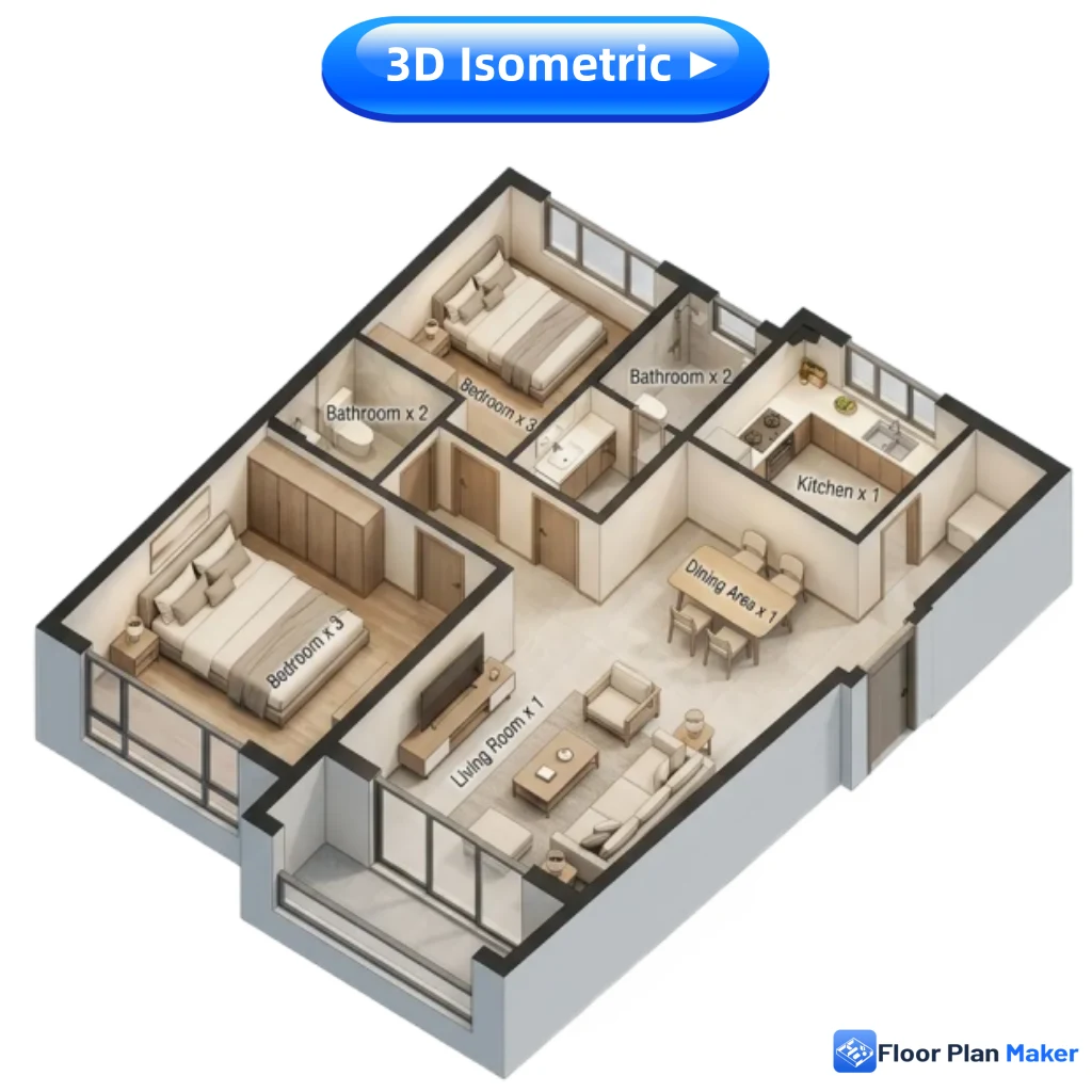 3D Isometric - Floor Plan Maker