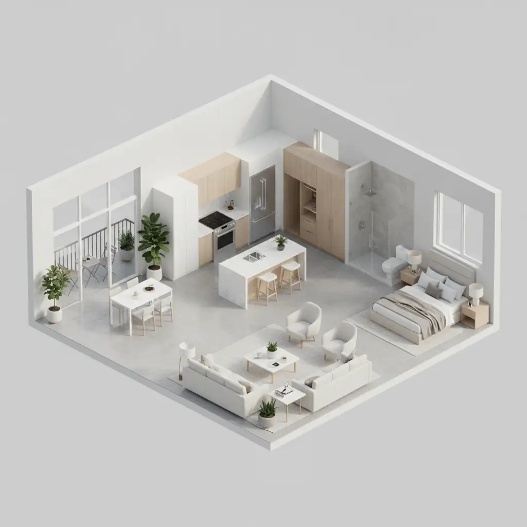 floor plan ai 3d result